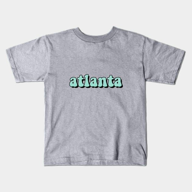 Mint Atlanta Kids T-Shirt by AdventureFinder